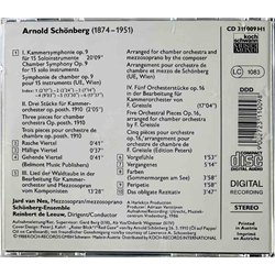 Schönberg Arnold CD Kammersinfonie  kansi EX- levy EX Käytetty CD