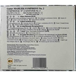Mahler Gustav, Zubin Mehta CD Symphony No. 2 Resurrection  kansi EX- levy EX Käytetty CD