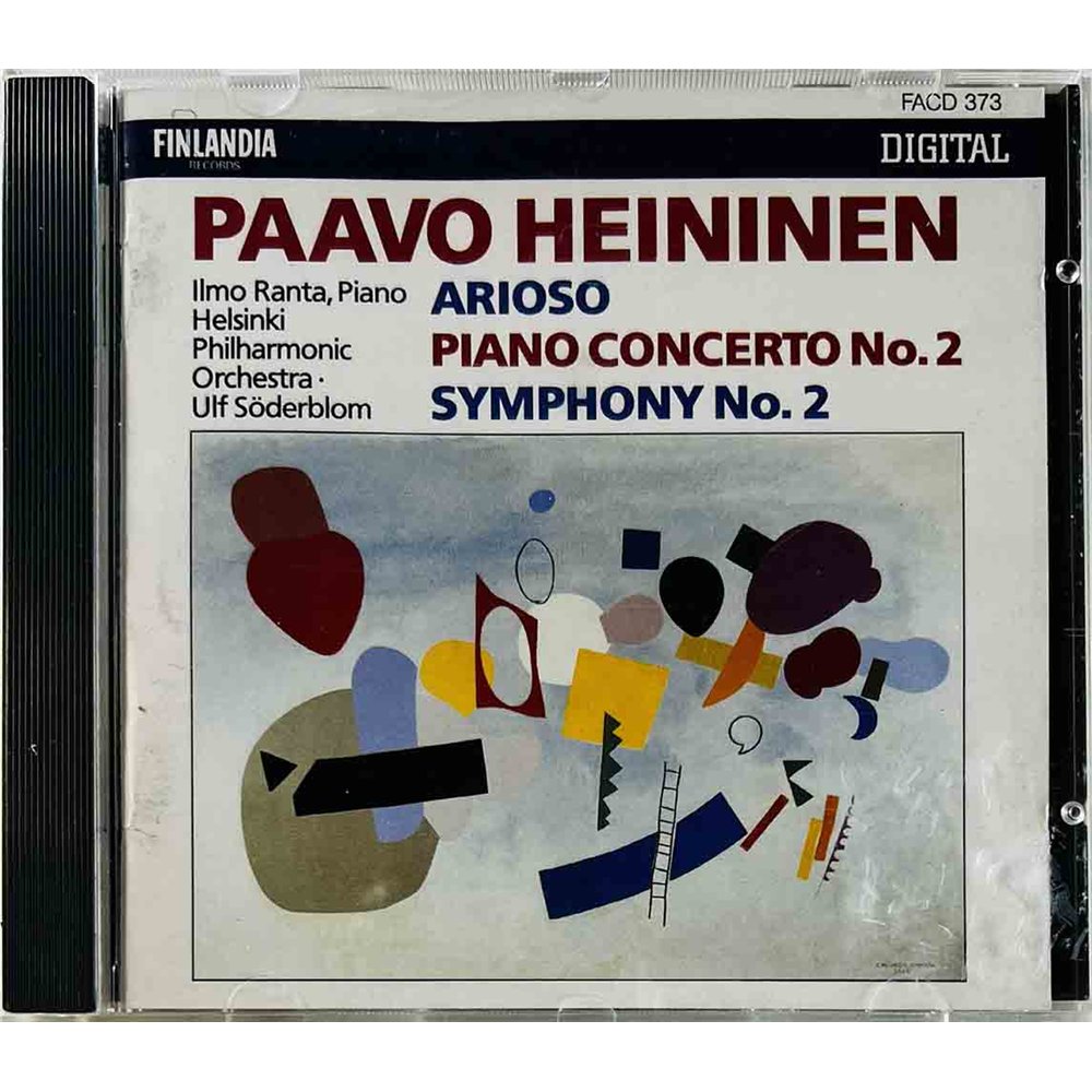Heininen Paavo, Helsinki Philharmonic O. CD Arioso, Piano Concerto No. 2, Symphony No. 2  kansi EX- levy EX Käytetty CD