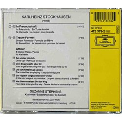 Stockhausen Karlheinz, Suzanne Stephens  1988 423 378-2 In Freundschaft / Traum-Formel / Amour CD Begagnat