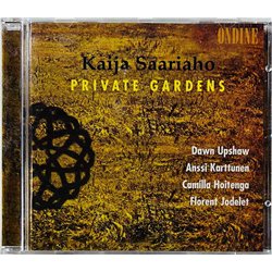 Saariaho Kaija CD Private Gardens  kansi EX- levy EX Käytetty CD