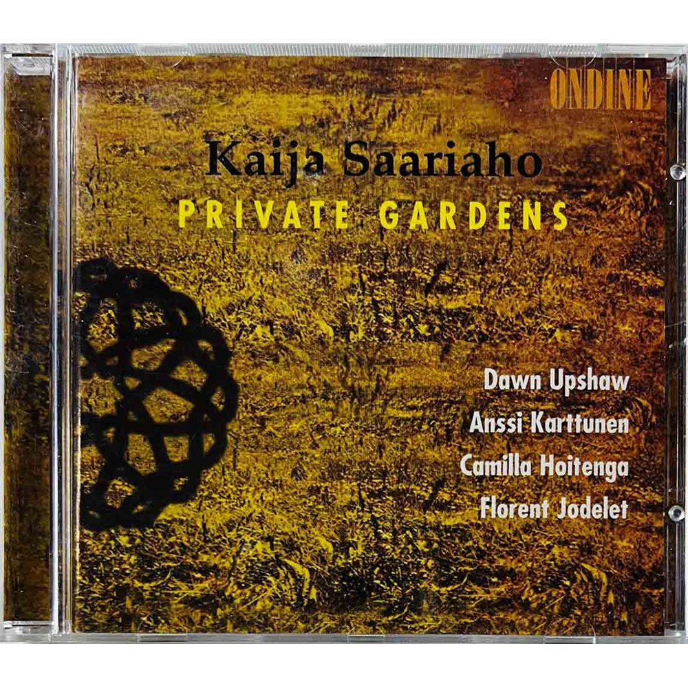 Saariaho Kaija CD Private Gardens  kansi EX- levy EX Käytetty CD