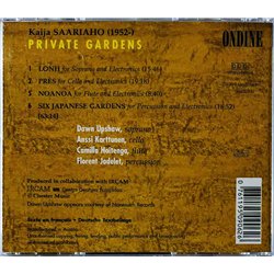 Saariaho Kaija CD Private Gardens  kansi EX- levy EX Käytetty CD