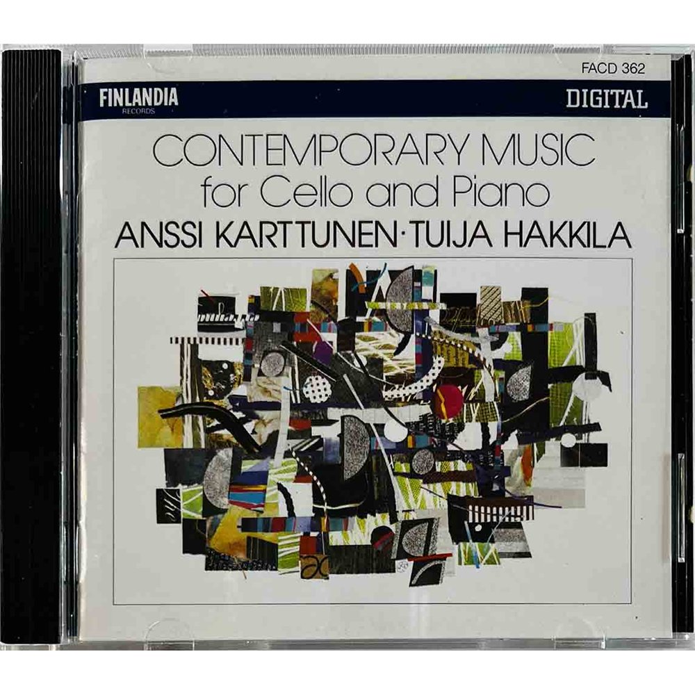 Karttunen Anssi, Tuija Hakala CD Contemporary Music For Cello And Piano  kansi EX- levy EX Käytetty CD