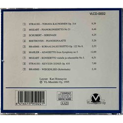 Brahm, Mahler, Mozart, Strauss CD Schubert Serenade wieniläiset mestarisäveltäjät  kansi EX- levy EX- Käytetty CD