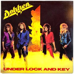 Dokken vinyl LP Under Lock And Key  kansi EX levy EX- Käytetty LP