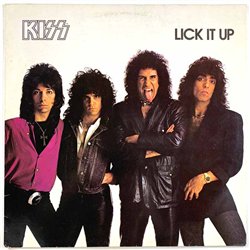 Kiss vinyl LP Lick It Up  kansi EX- levy VG+ Käytetty LP