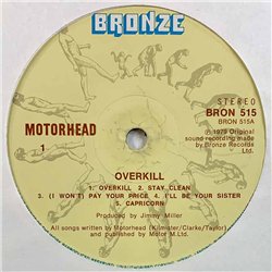 Motörhead 1979 BRON 515 Overkill Used LP
