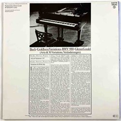 Bach- Glenn Gould vinyl LP The Goldberg Variations  kansi EX levy EX Käytetty LP