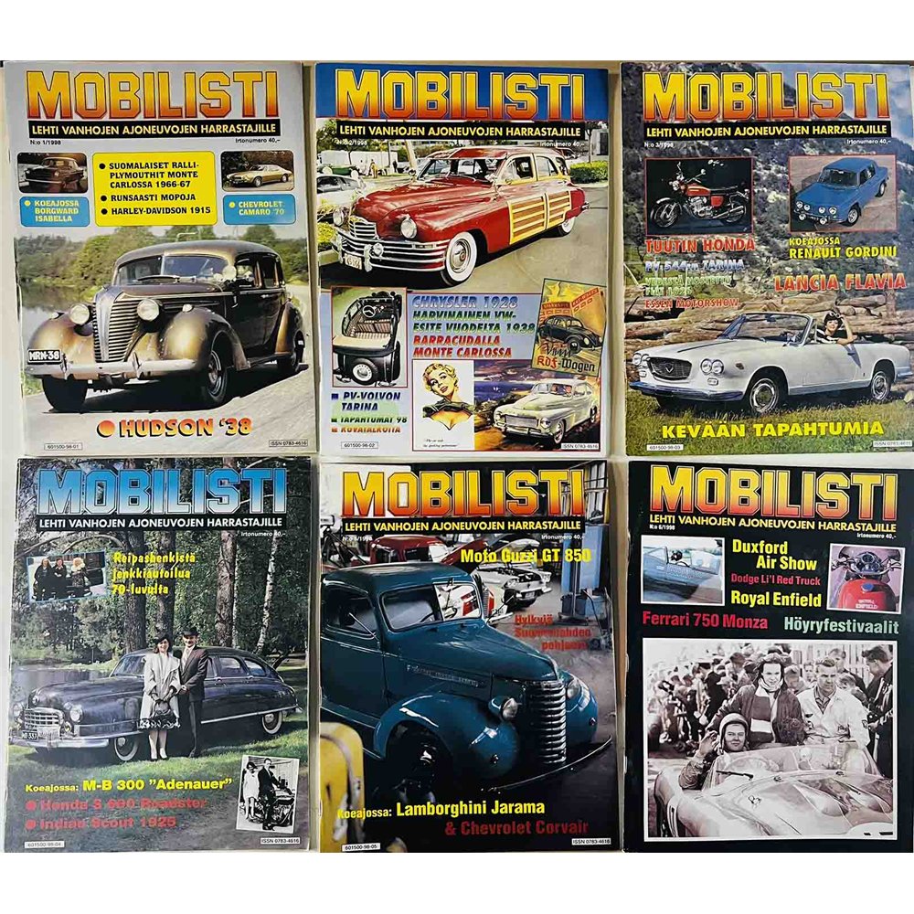 Mobilisti vuosikerta 1998 1998 1 - 7, 7 numeroa aikakauslehti