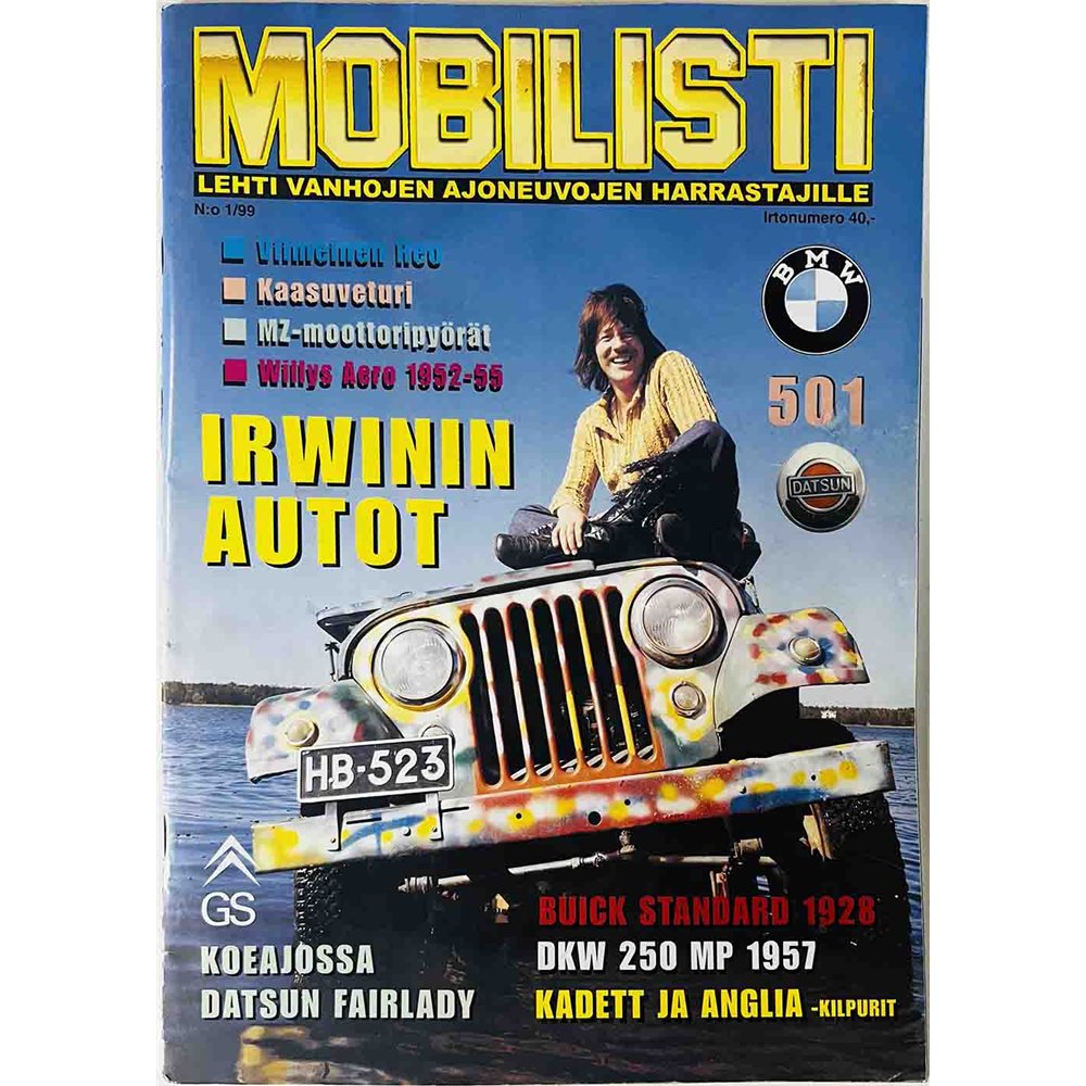 Mobilisti vuosikerta 1999 1999 1 - 7, 7 numeroa Cisse Häkkisen ja Irwinin autot aikakauslehti