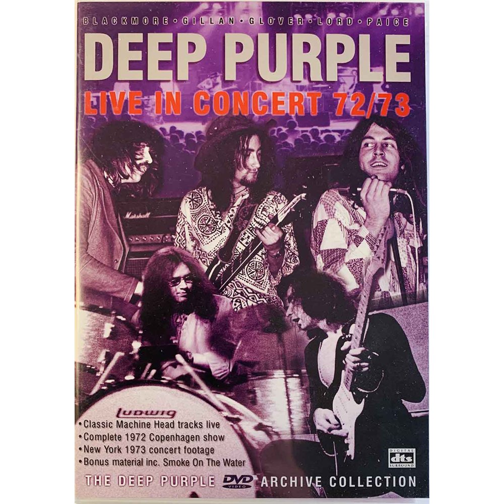 DVD - Deep Purple DVD Live ib concert 72/73  kansi EX levy EX Käytetty DVD