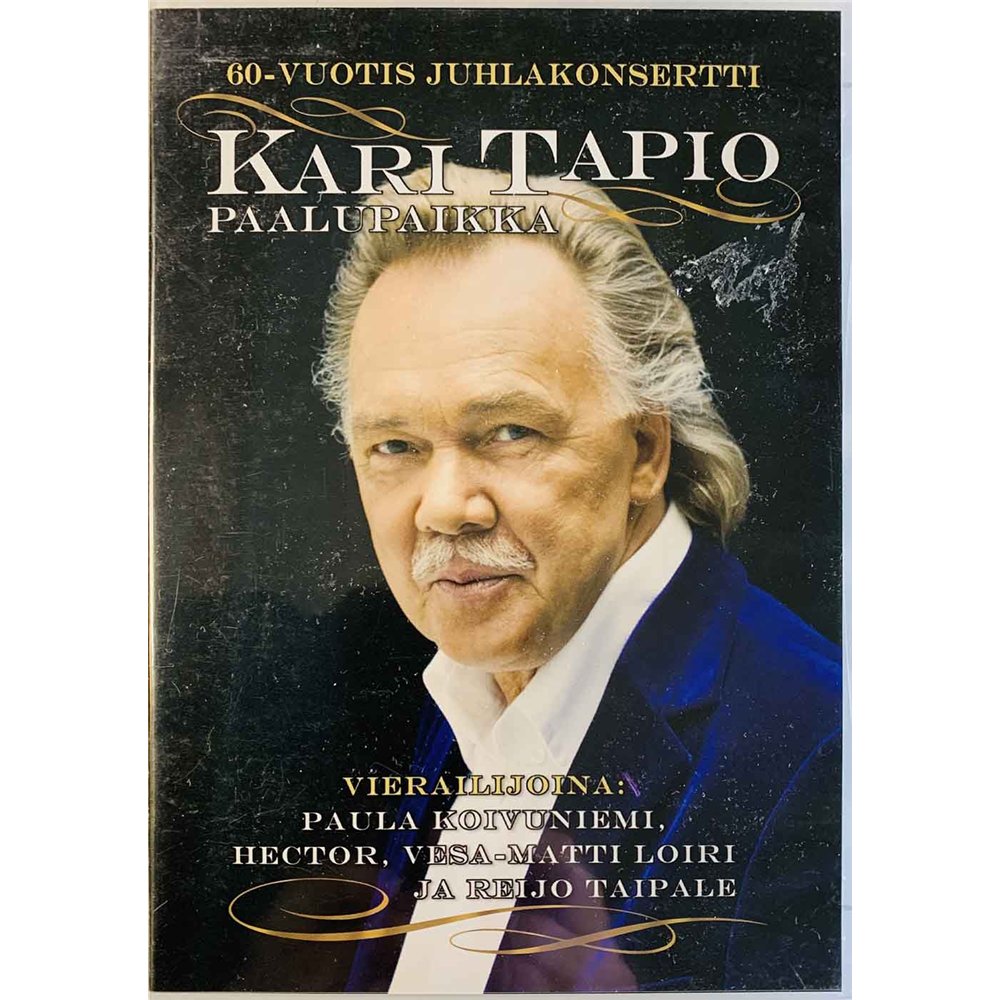 DVD - Kari Tapio DVD Paalupaikka 60-vuotis juhlakonsertti  kansi EX levy EX Käytetty DVD