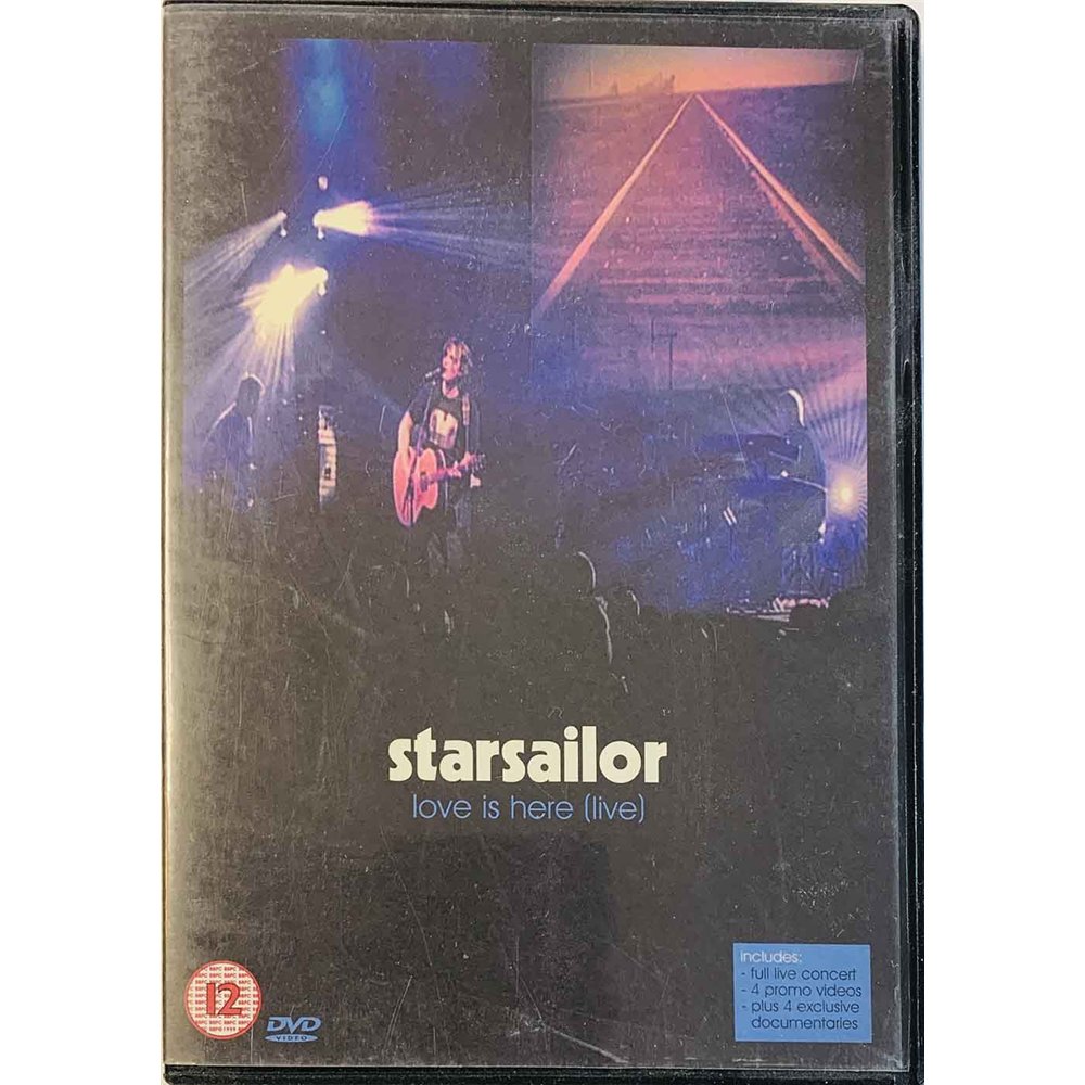 DVD - Starsailor DVD Love is here (live)  kansi EX levy EX Käytetty DVD