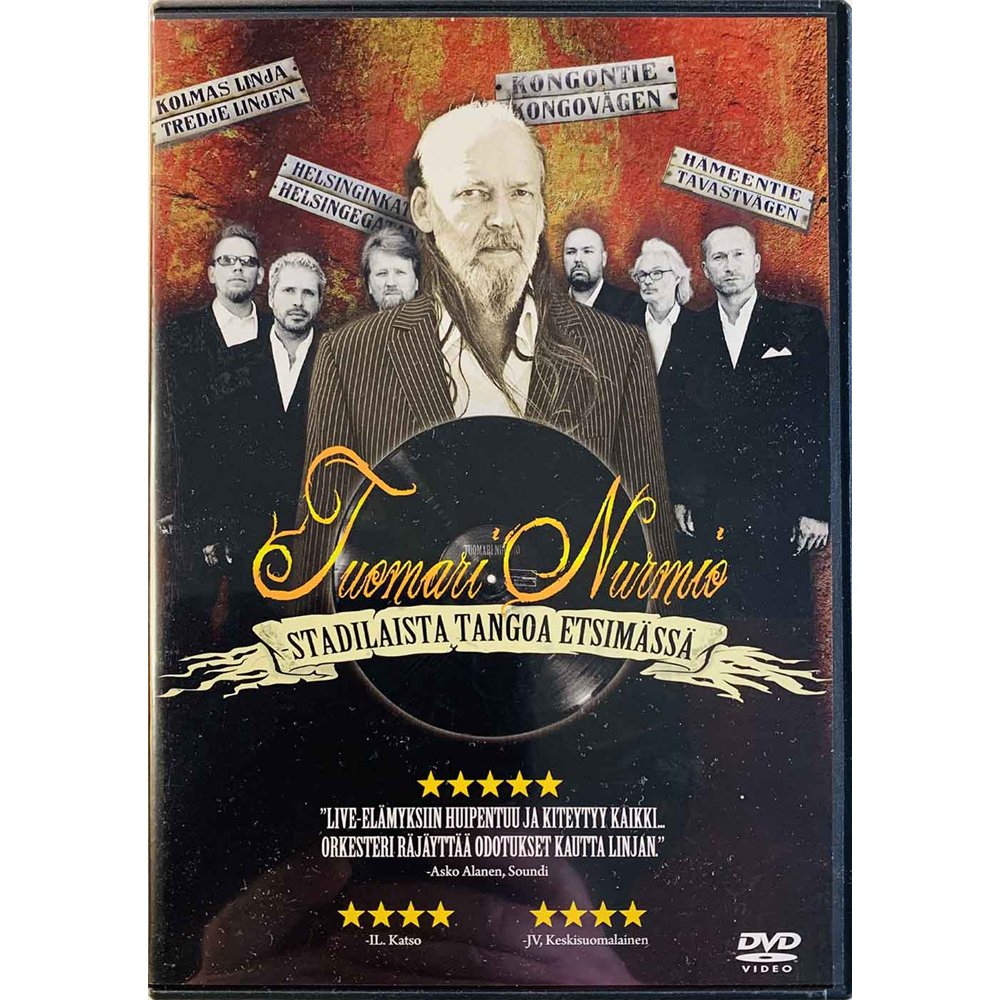 DVD - Tuomari Nurmio DVD Stadilaista tangoa etsimässä  kansi EX levy EX Käytetty DVD