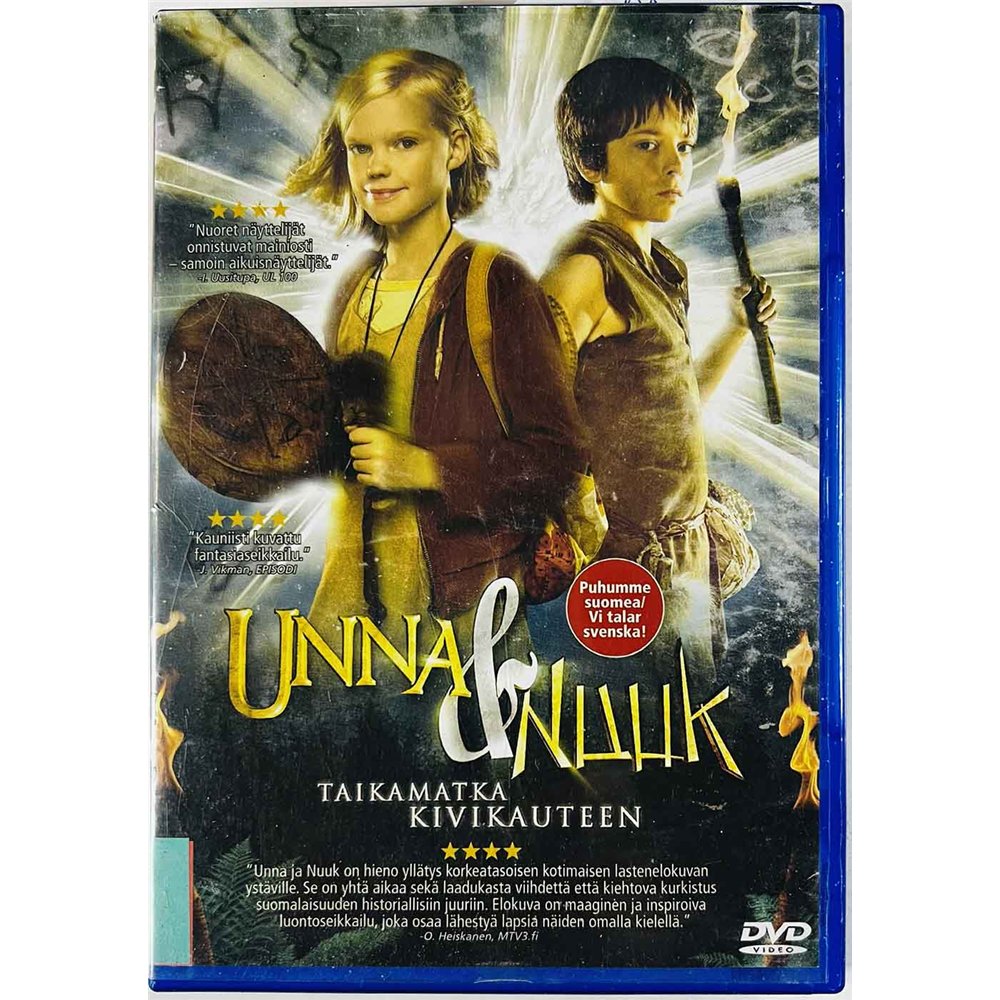 DVD - Elokuva Käytetty DVD Unna & Nuuk - Taikamatka kivikauteen  kansi EX- levy VG+ Käytetty DVD