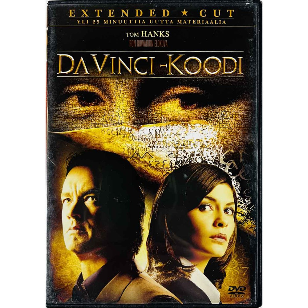 DVD - Elokuva Käytetty DVD Da Vinci-koodi, extended cut 25min lisämateriaalia  kansi EX- levy EX Käytetty DVD