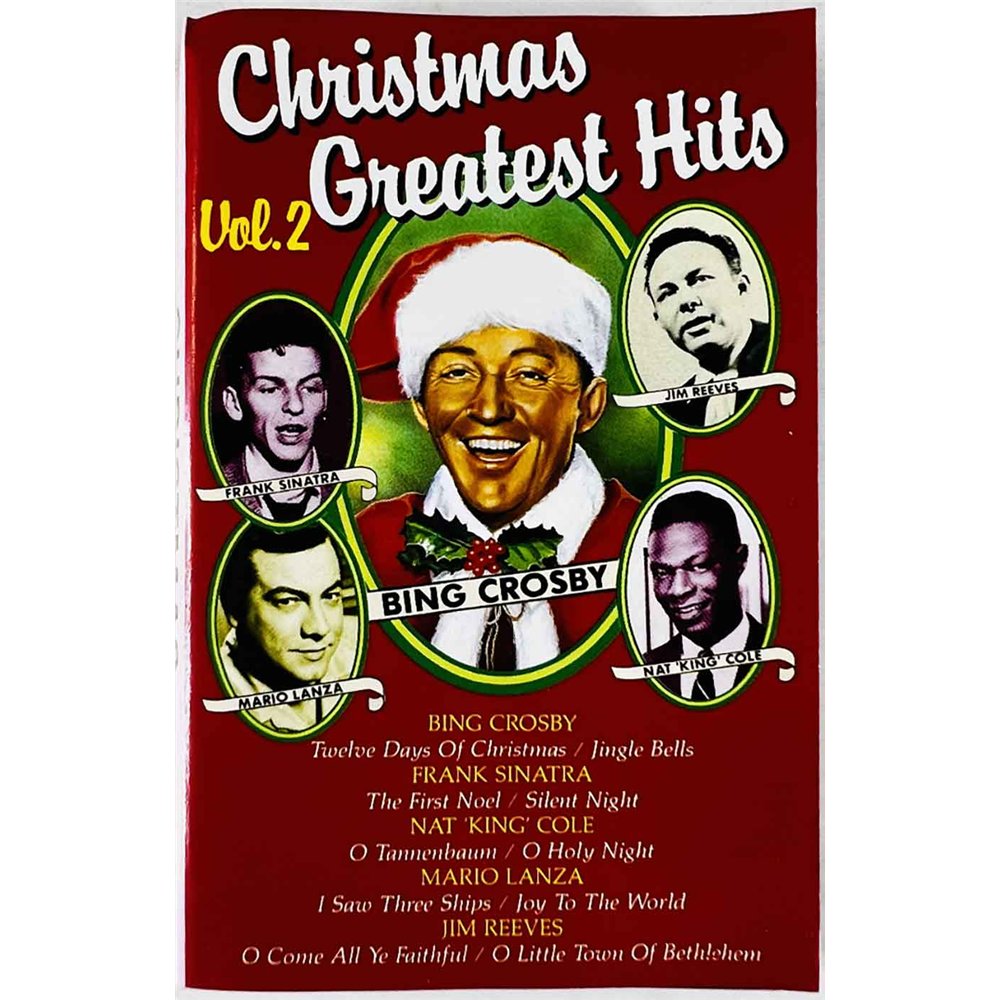 Frank Sinatra, Bing Crosby, Nat King Cole: Christmas Greatest Hits vol.2 kansipaperi EX , musiikkikasetin kunto EX käytetty kase