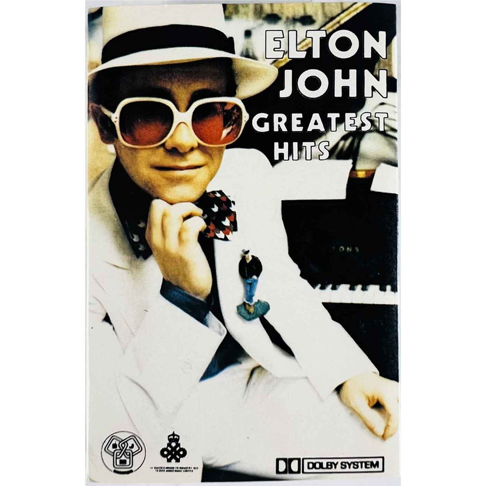 Elton John: Greatest Hits kansipaperi EX , musiikkikasetin kunto EX- käytetty kasetti
