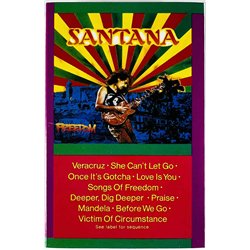 Santana: Freedom kansipaperi EX , musiikkikasetin kunto EX käytetty kasetti