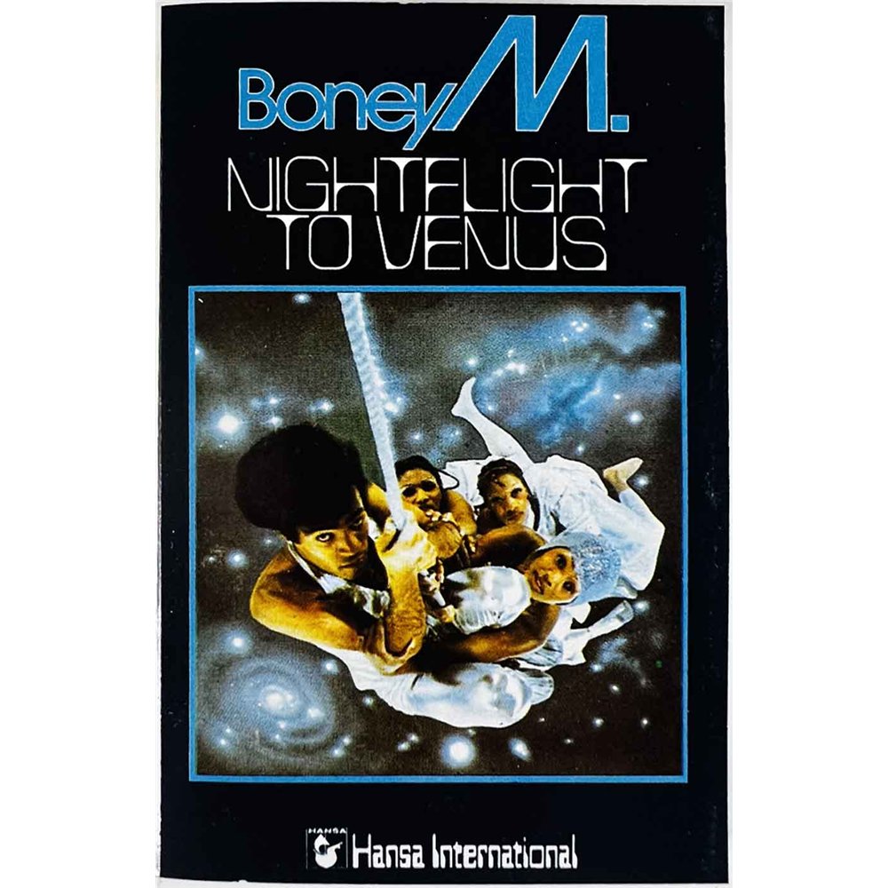 Boney M: Nightflight To Venus kansipaperi EX , musiikkikasetin kunto EX käytetty kasetti