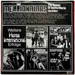 Millionaires single 7” The Queen Of Santa Maria  kansi EX- levy EX käytetty vinyylisingle PS