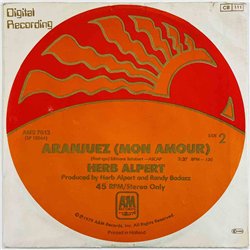 Herb Albert single 7” Rise  kansi VG levy EX käytetty vinyylisingle PS