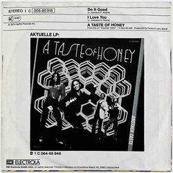 A Taste Of Honey 1979 1 C 006-85 918 Do It Good 7” single