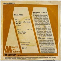 Diana Ross 1977 1C 006-60 479 Your Love Is So Good For Me 7” single