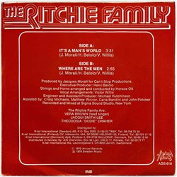 Ritchie Family 1979 ADS 618 It's A Man's World 7” single