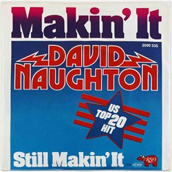 David Naughton single 7” Makin' It  kansi VG+ levy EX käytetty vinyylisingle PS