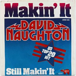 David Naughton single 7” Makin' It  kansi VG+ levy EX käytetty vinyylisingle PS