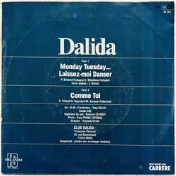 Dalida 1979 49.514 Monday Tuesday… Laissez-moi Danser 7” single