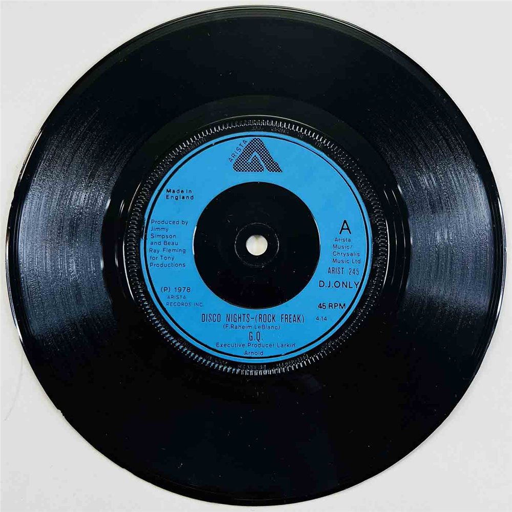G.Q. 1979 ARIST 245 Disco Nights -(Rock Freak) 7” single