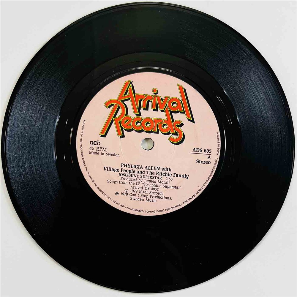 Phylicia Allen with Village People and Ritchie Family 1979 ADS 605 Josephine Supersta 7” single