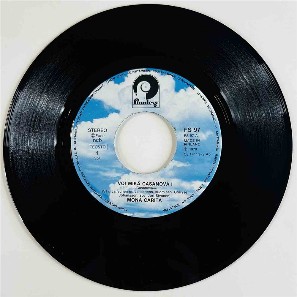 Mona Carita 1979 FS 97 Voi Mikä Casanova ! 7” single