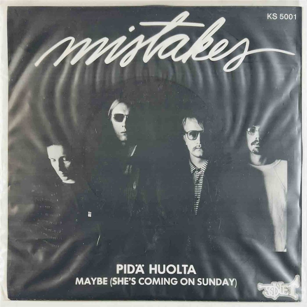 Mistakes single 7” Pidä Huolta  kansi EX levy EX käytetty vinyylisingle PS