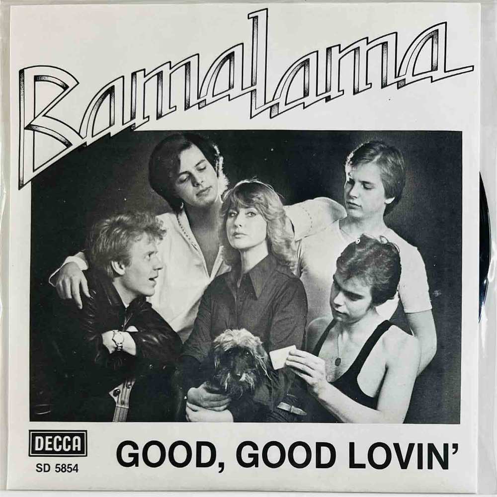 Bamalama, Janne Louhivuori single 7” Good, Good Lovin'  kansi EX levy EX käytetty vinyylisingle PS