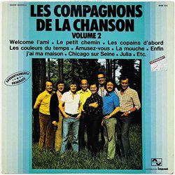 Les Compagnons De La Chanson LP Les Compagnons De La Chanson volume 2  kansi VG- levy EX Käytetty LP