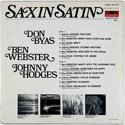 Don Byas, Ben Webster, Johnny Hodges 1970’s 2482 068 Sax in Satin Used LP