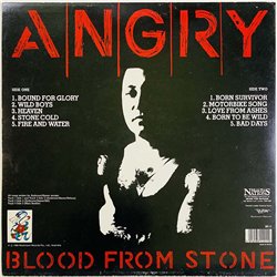 Angry Anderson vinyl LP Blood from stone  kansi EX levy EX Käytetty LP