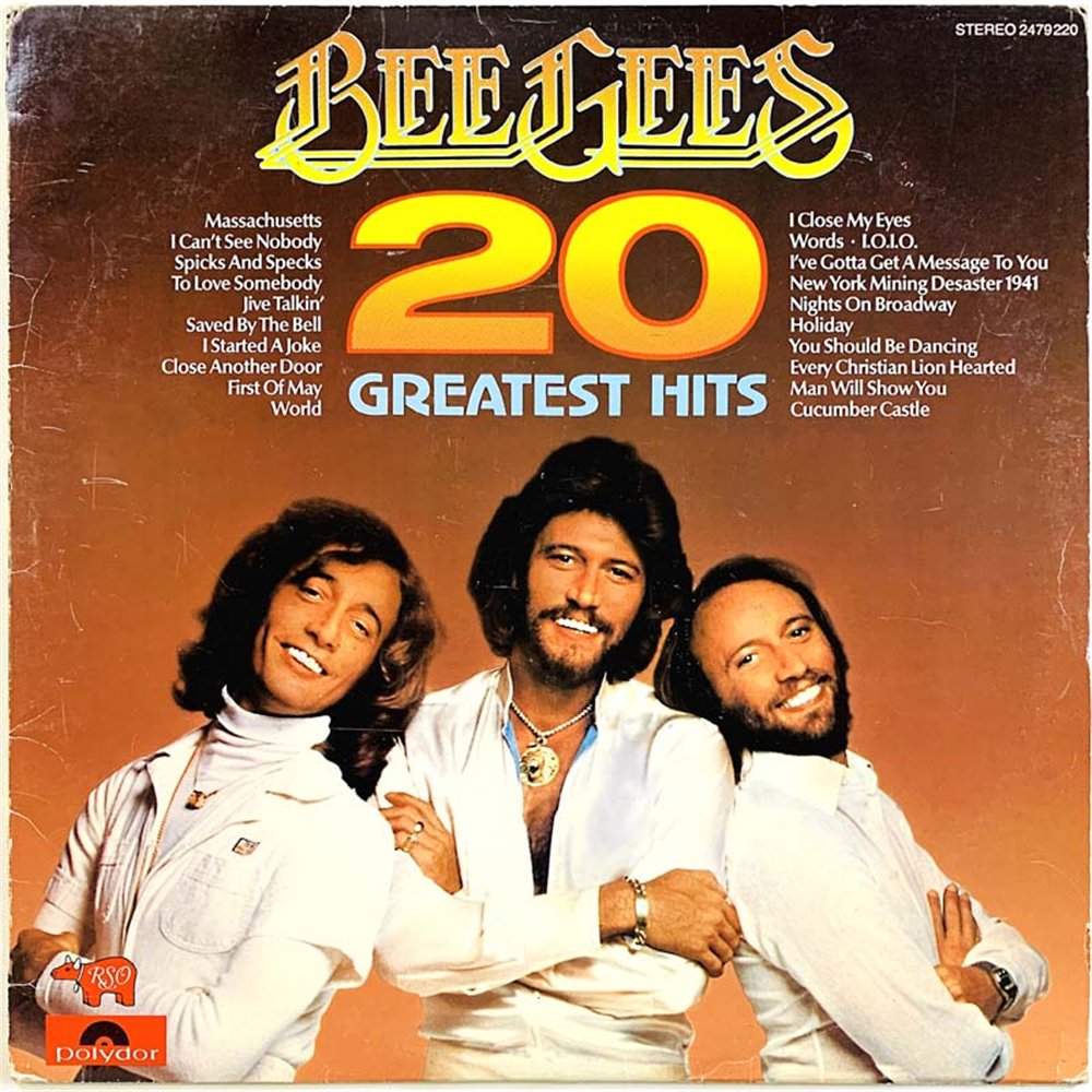 Bee Gees vinyl LP 20 Greatest Hits  kansi VG- levy VG Käytetty LP