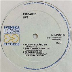 Piirpauke vinyl LP Piirpauke Live  kansi VG+ levy EX Käytetty LP