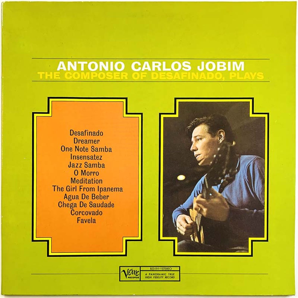 Jobim Antonio Carlos vinyl LP The composer of desafinado, plays  kansi EX levy EX Käytetty LP