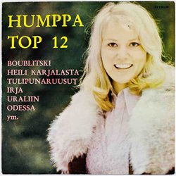 Heino Jukka, Eero Savolainen, Jarmo Jylhä vinyl LP Humppa Top 12  kansi VG+ levy EX- Käytetty LP