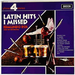 Edmundo Ros and his Orchestra vinyl LP Latin hits I missed  kansi EX levy EX Käytetty LP