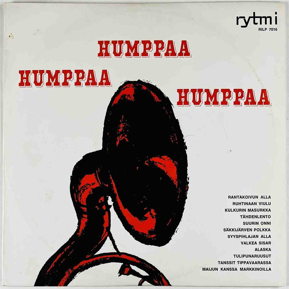 Veikko Sato, Jorma Ikävalko, Jorma Lyytinen vinyl LP Humppaa humppaa humppaa  kansi VG+ levy EX Käytetty LP