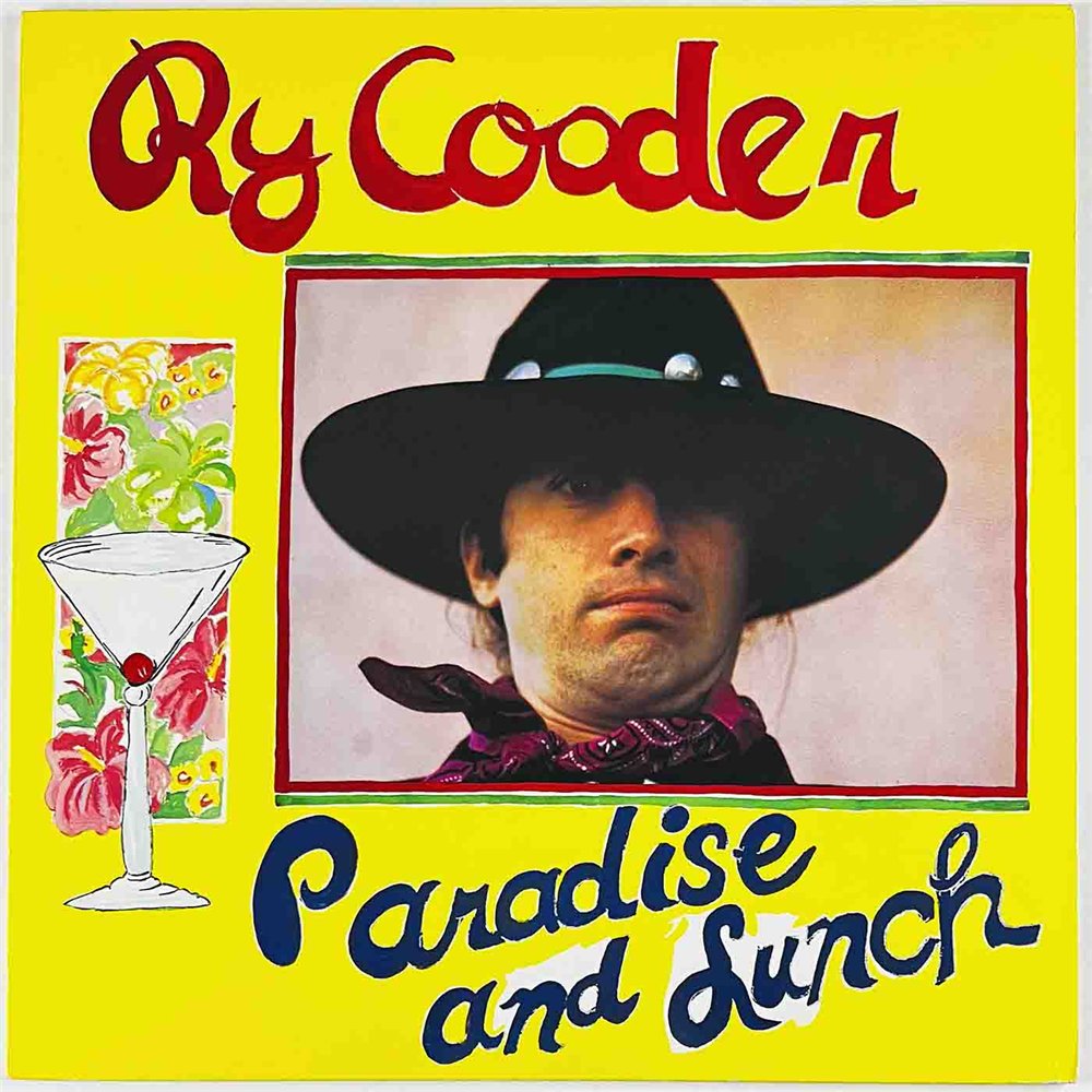 Cooder Ry vinyl LP Paradise and Lunch  kansi EX levy EX Käytetty LP