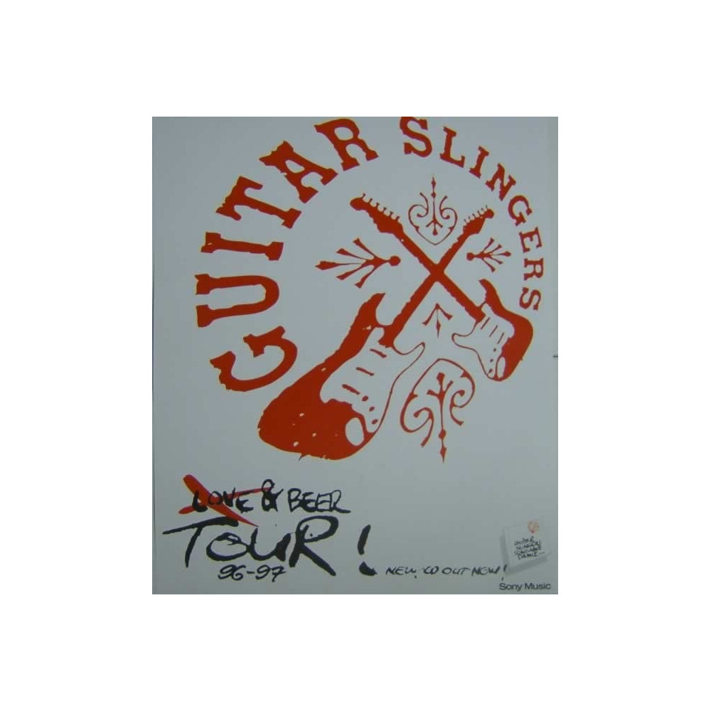 Juliste GUITAR SLINGERS, LOVE & BEER TOUR - 50CM X 60CM
