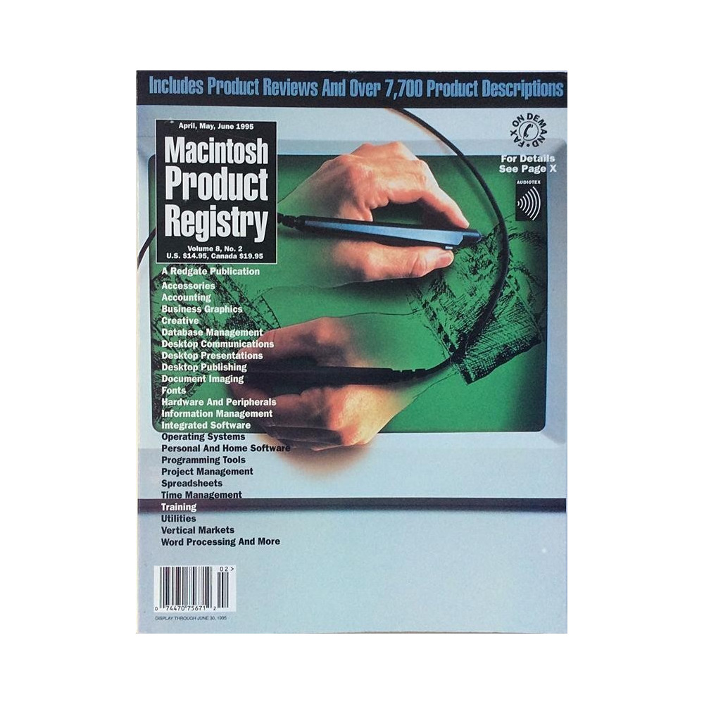 Macintosh Product Registry: Over 7,700 Product Descriptions  kansi EX- sisäsivut EX Käytetty kirja
